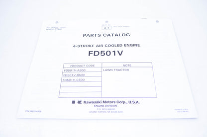 New OEM Kawasaki 99910-A366 Parts Catalog FD501V NOS