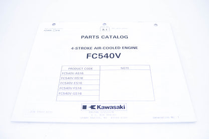 New OEM Kawasaki 99910-A591 Parts Catalog FC540V NOS