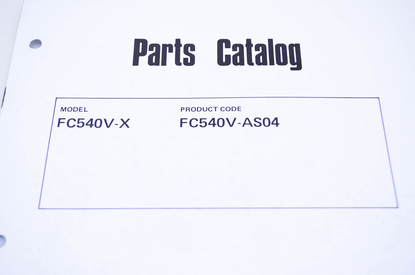 New OEM Kawasaki 99910-2275 Parts Catalog FC540V-X NOS