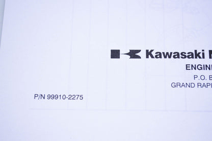 New OEM Kawasaki 99910-2275 Parts Catalog FC540V-X NOS