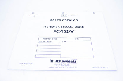 New OEM Kawasaki 99910-A569 Parts Catalog FC420V NOS
