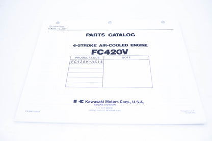 New OEM Kawasaki 99910-2824 Parts Catalog FC420V NOS