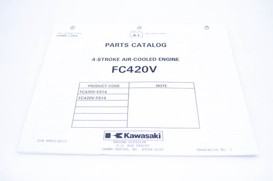 New OEM Kawasaki 99910-A573 Parts Catalog FC420V NOS