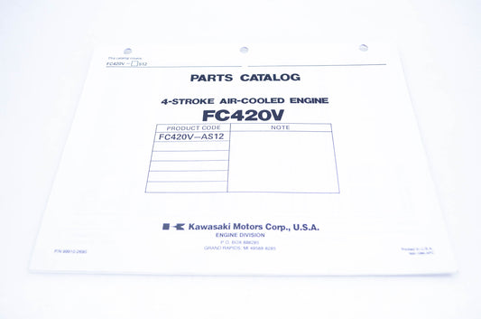 New OEM Kawasaki 99910-2690 Parts Catalog FC420V NOS