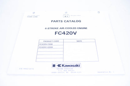 New OEM Kawasaki 99910-A574 Parts Catalog FC420V NOS