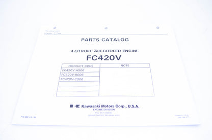 New OEM Kawasaki 99910-A189 Parts Catalog FC420V NOS