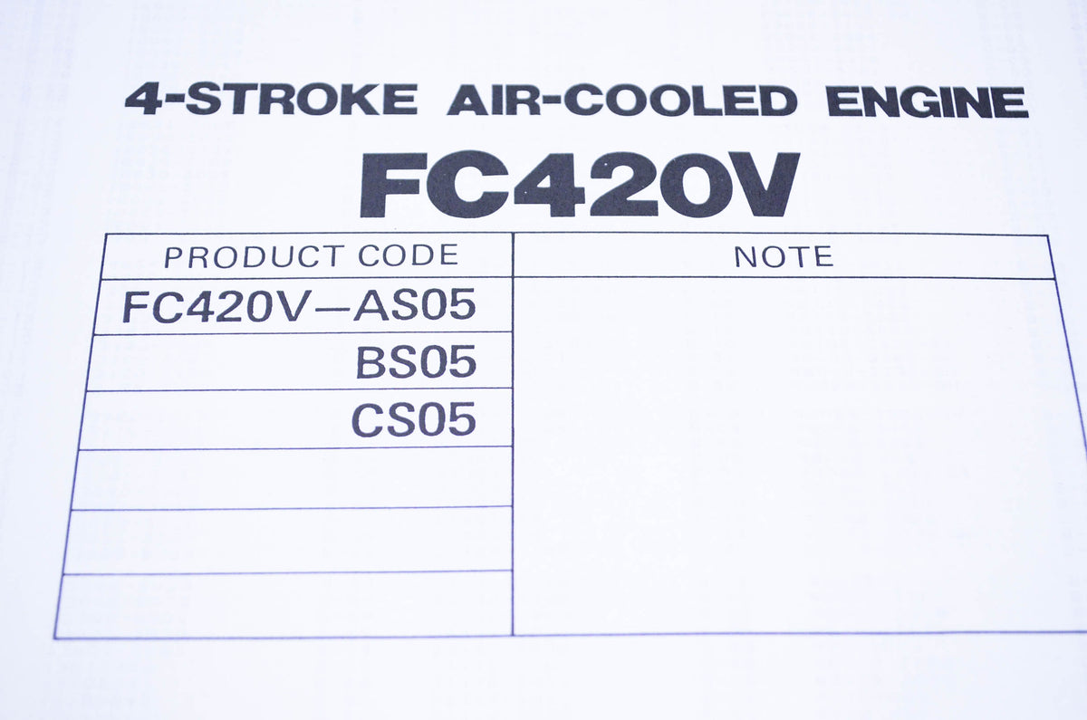 New OEM Kawasaki 99910-2738 Parts Catalog FC420V NOS