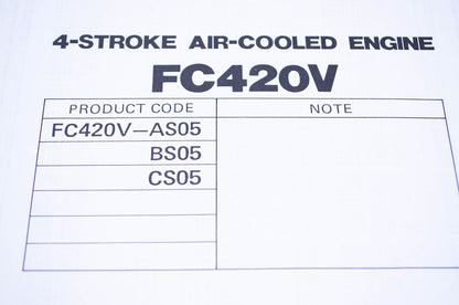 New OEM Kawasaki 99910-2738 Parts Catalog FC420V NOS