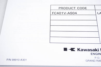 New OEM Kawasaki 99910-A301 Parts Catalog FC401V NOS