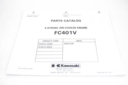 New OEM Kawasaki 99910-A566 Parts Catalog FC401V NOS