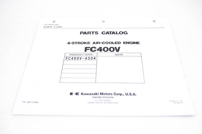 New OEM Kawasaki 99910-2840 Parts Catalog FC400V NOS