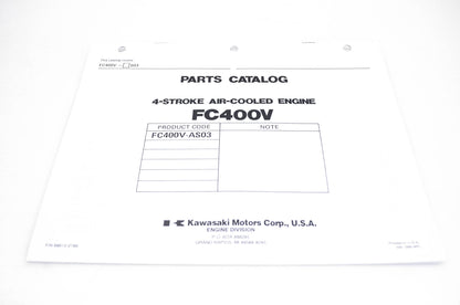 New OEM Kawasaki 99910-2789 Parts Catalog FC400V NOS