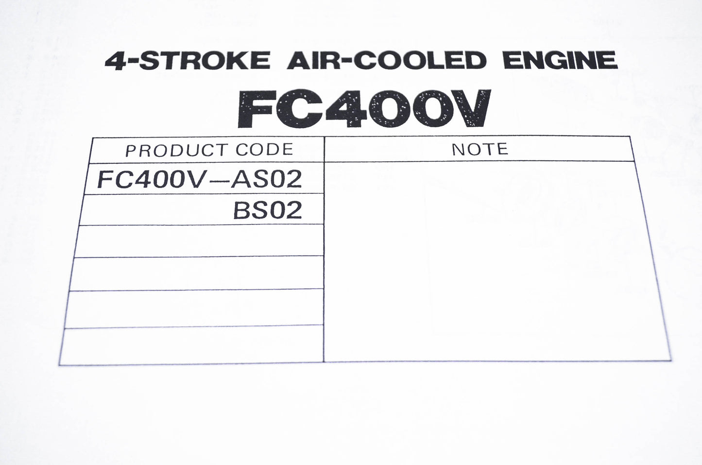 New OEM Kawasaki 99910-2709 Parts Catalog FC400V NOS