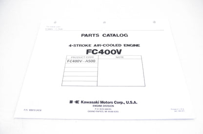 New OEM Kawasaki 99910-2474 Parts Catalog FC400V NOS