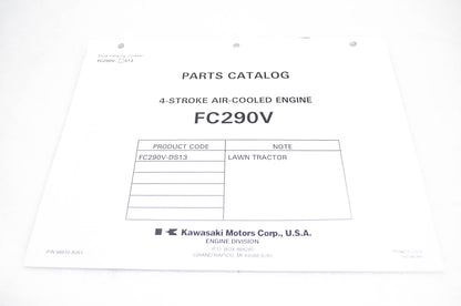 New OEM Kawasaki 99910-A261 Parts Catalog FC290V NOS