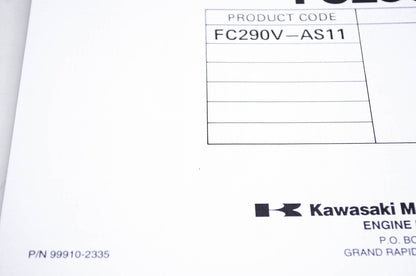 New OEM Kawasaki 99910-2335 Parts Catalog FC260V NOS