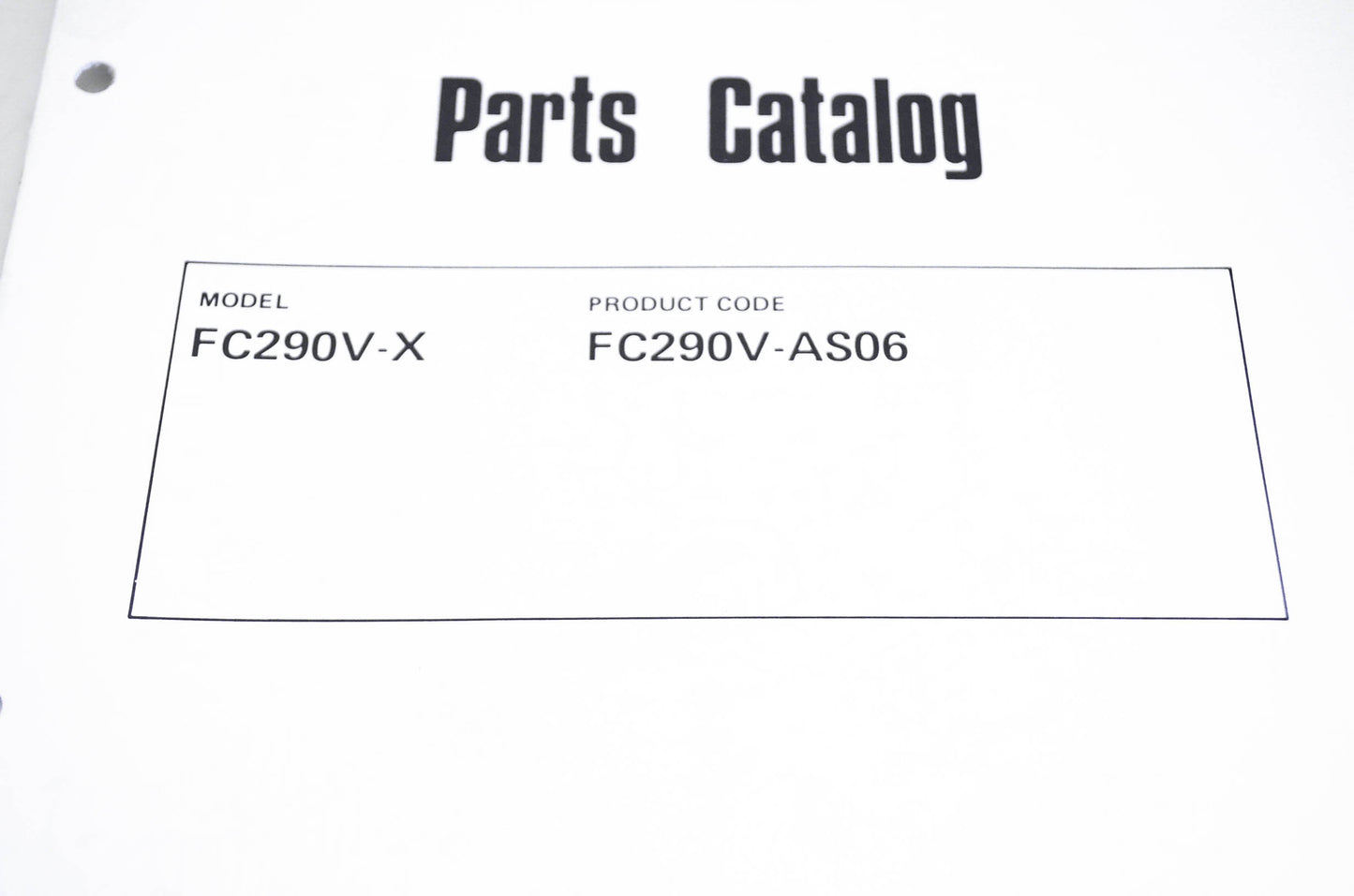 New OEM Kawasaki 99910-2265 Parts Catalog FC290V-X NOS