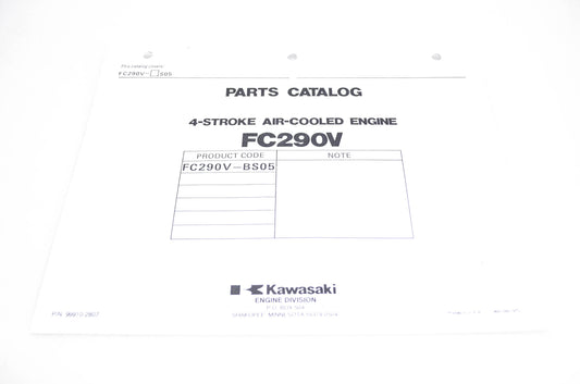 New OEM Kawasaki 99910-2807 Parts Catalog FC290V NOS