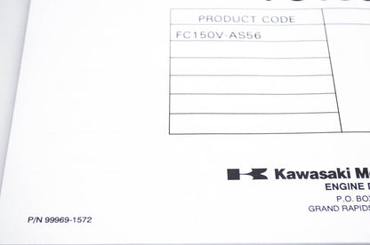 New OEM Kawasaki 99969-1572 Parts Catalog FC150V NOS