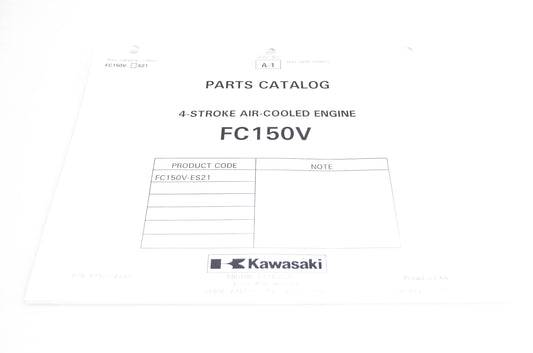 New OEM Kawasaki 99910-A643 Parts Catalog FC150V NOS