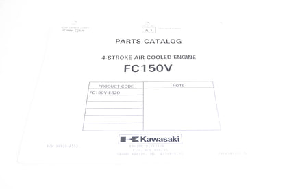 New OEM Kawasaki 99910-A552 Parts Catalog FC150V NOS