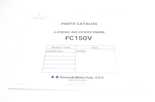 New OEM Kawasaki 99910-A276 Parts Catalog FC150V NOS