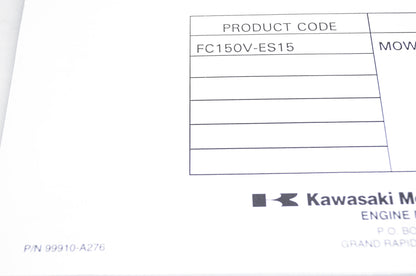 New OEM Kawasaki 99910-A276 Parts Catalog FC150V NOS