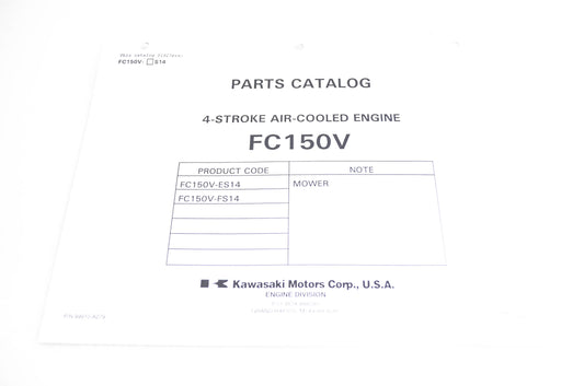 New OEM Kawasaki 99910-A279 Parts Catalog FC150V NOS