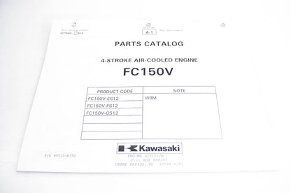 New OEM Kawasaki 99910-A392 Parts Catalog FC150V NOS