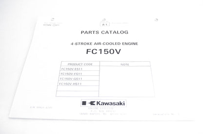 New OEM Kawasaki 99910-A580 Parts Catalog FC150V NOS