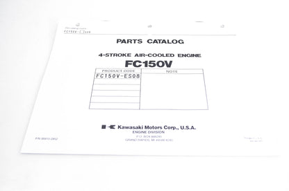 New OEM Kawasaki 99910-2852 Parts Catalog FC150V NOS