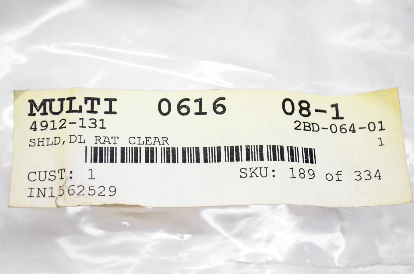 New OEM Arctic Cat 4912-131 DL Rat Clear Helmet Shield NOS
