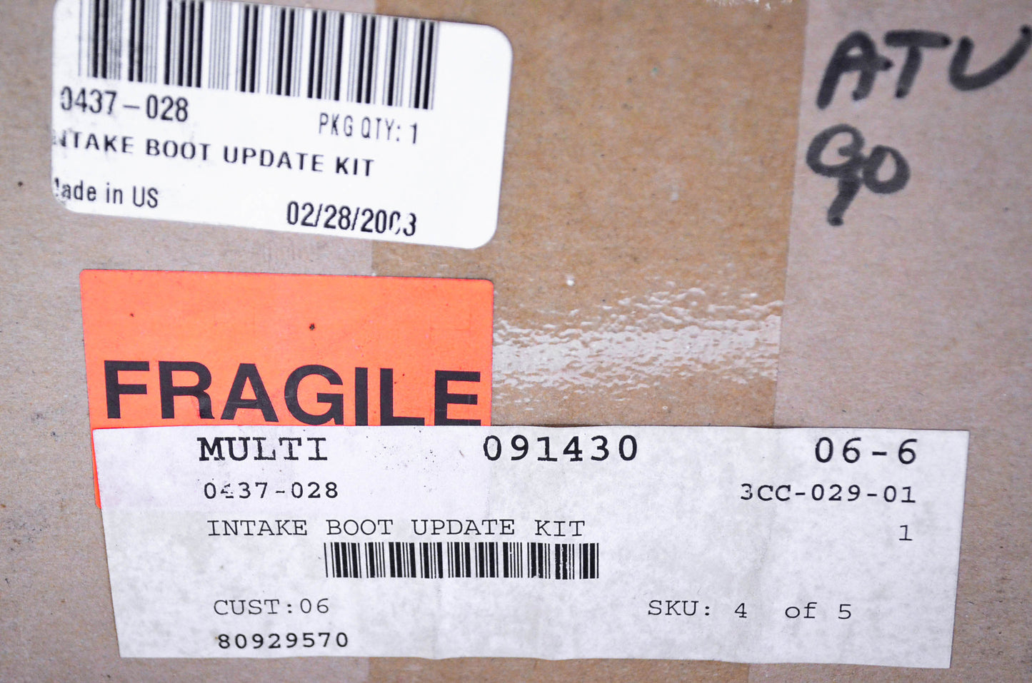 New OEM Arctic Cat 0437-028 Intake Boot Update Kit NOS