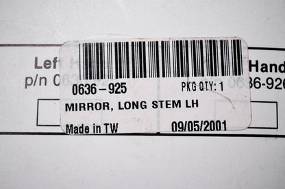 New OEM Arctic Cat 0636-925 Left Hand Long Stem Mirror NOS