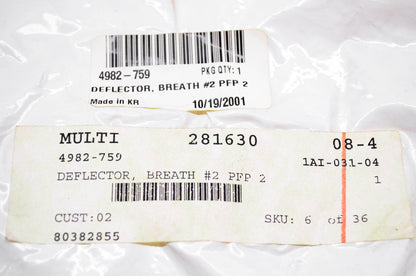New OEM Arctic Cat 4982-759 Breath #2 Deflector PFP 2 NOS