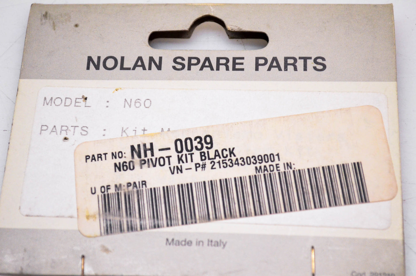 Nolan NH-0039, 215343039001, N60 N60 Pivot Kit NOS