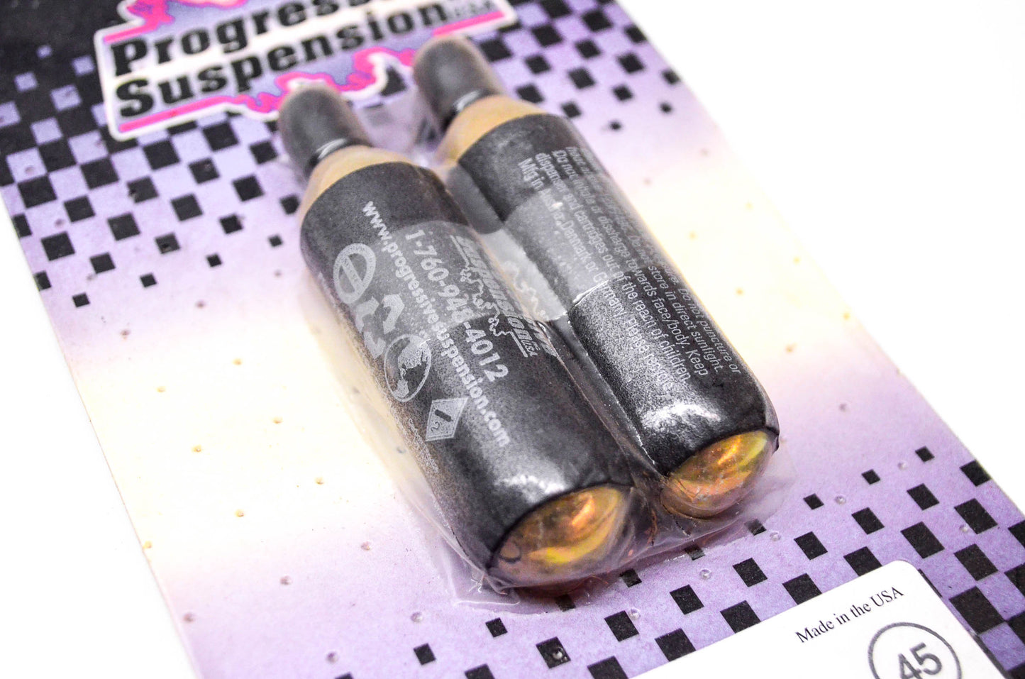 Progressive Suspension RC-2 Replacement CO-2 Cartridges Qty 2 NOS