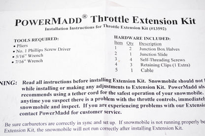 PowerMadd 13592 Throttle Extension Kit NOS