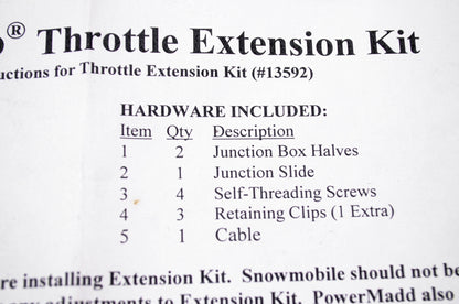 PowerMadd 13592 Throttle Extension Kit NOS