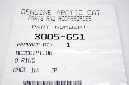 New OEM Arctic Cat 3005-651 O Ring NOS