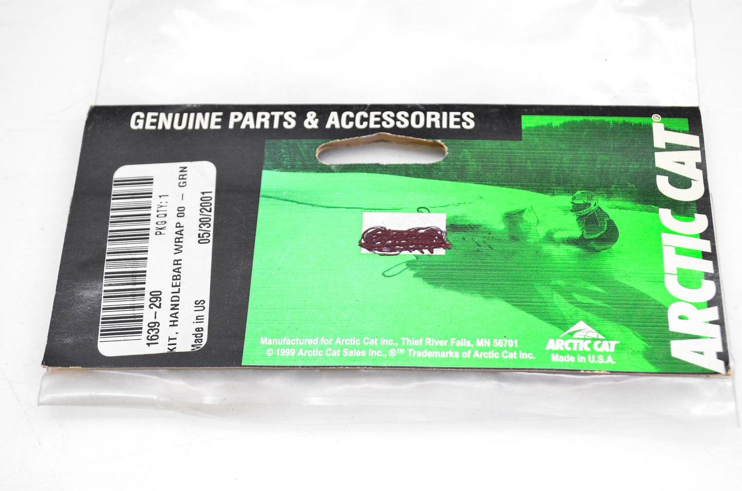 New OEM Arctic Cat 1639-290 Handlebar Cover Green Wrap NOS