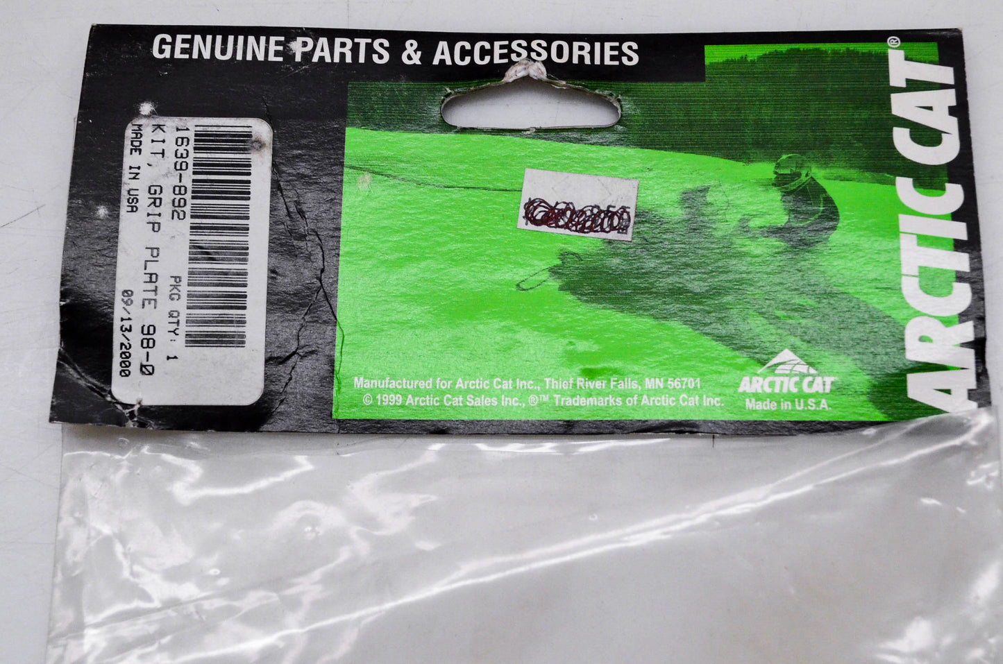 New OEM Arctic Cat 1639-892 Grip Plate Kit 98-00 NOS