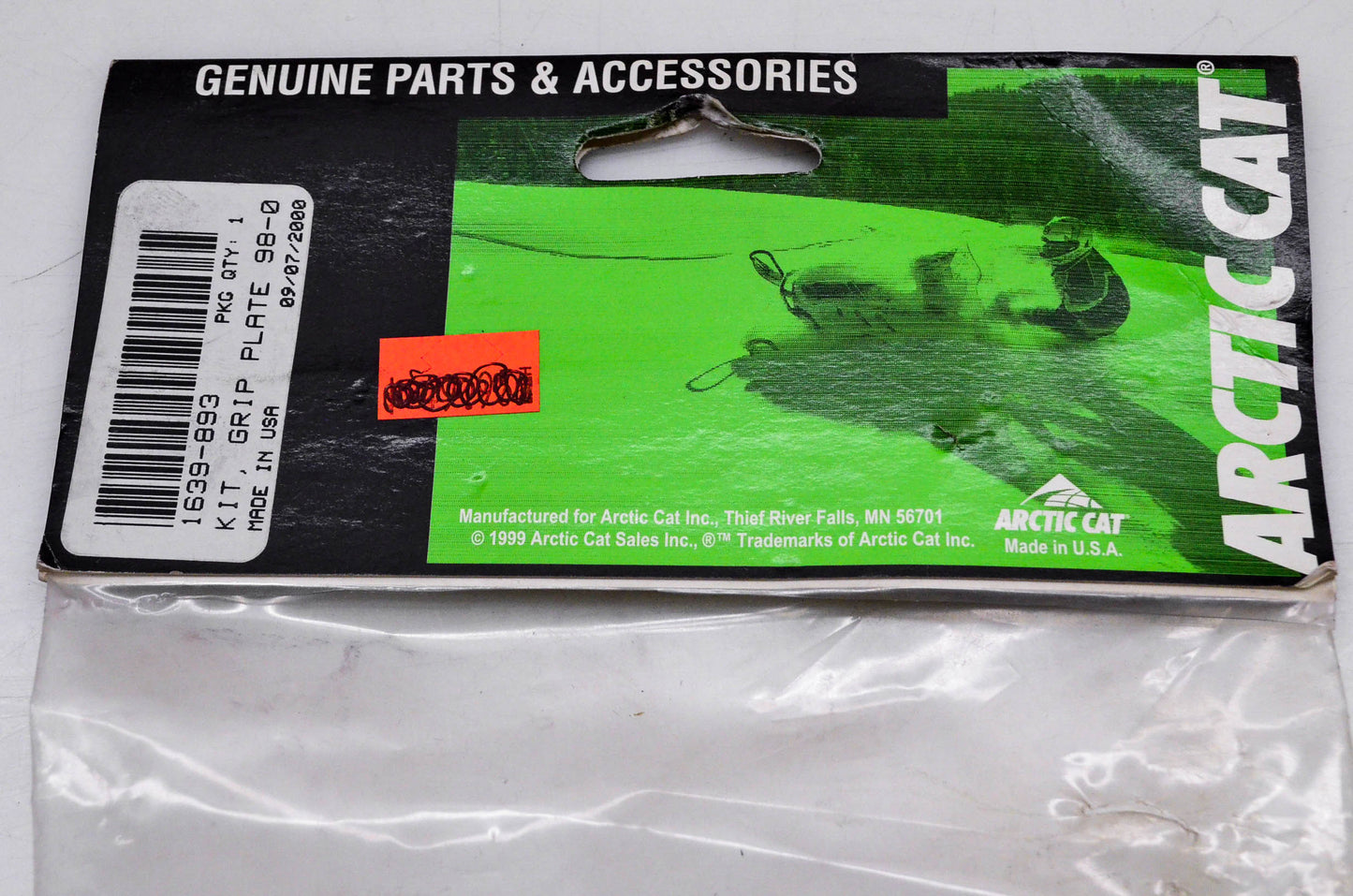 New OEM Arctic Cat 1639-893 Grip Plate Kit 98-00 NOS