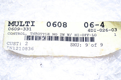 New OEM Arctic Cat 0609-331 Throttle Control w/Hi Off Lo NOS