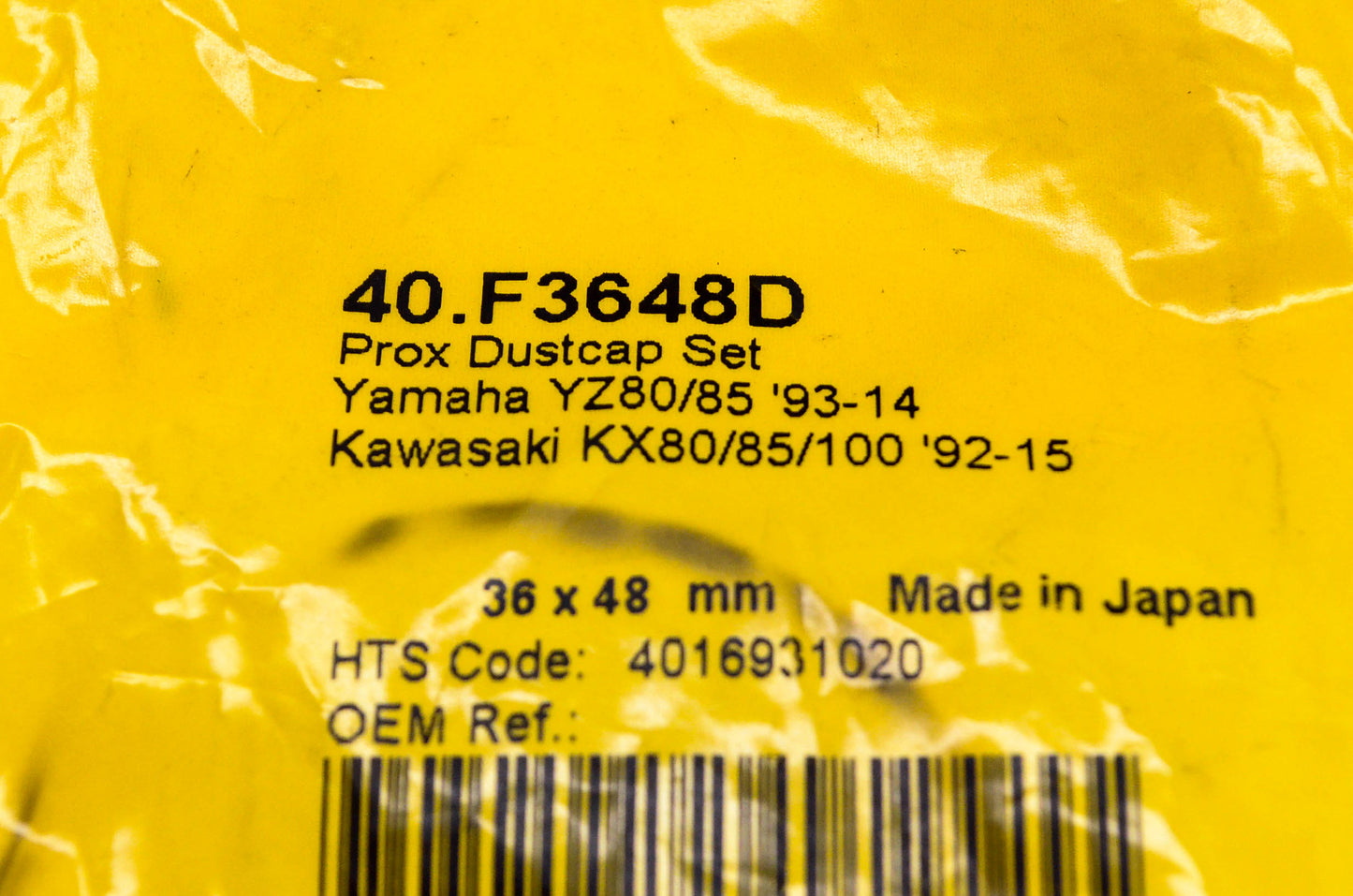 Pro X 40.F3648D, F3648D Fork Dust Caps Qty 2 NOS