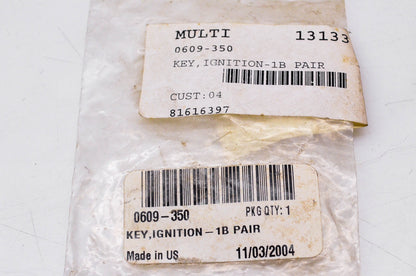 New OEM Arctic Cat 0609-350 Ignition Key Pair 1B Qty 2 NOS