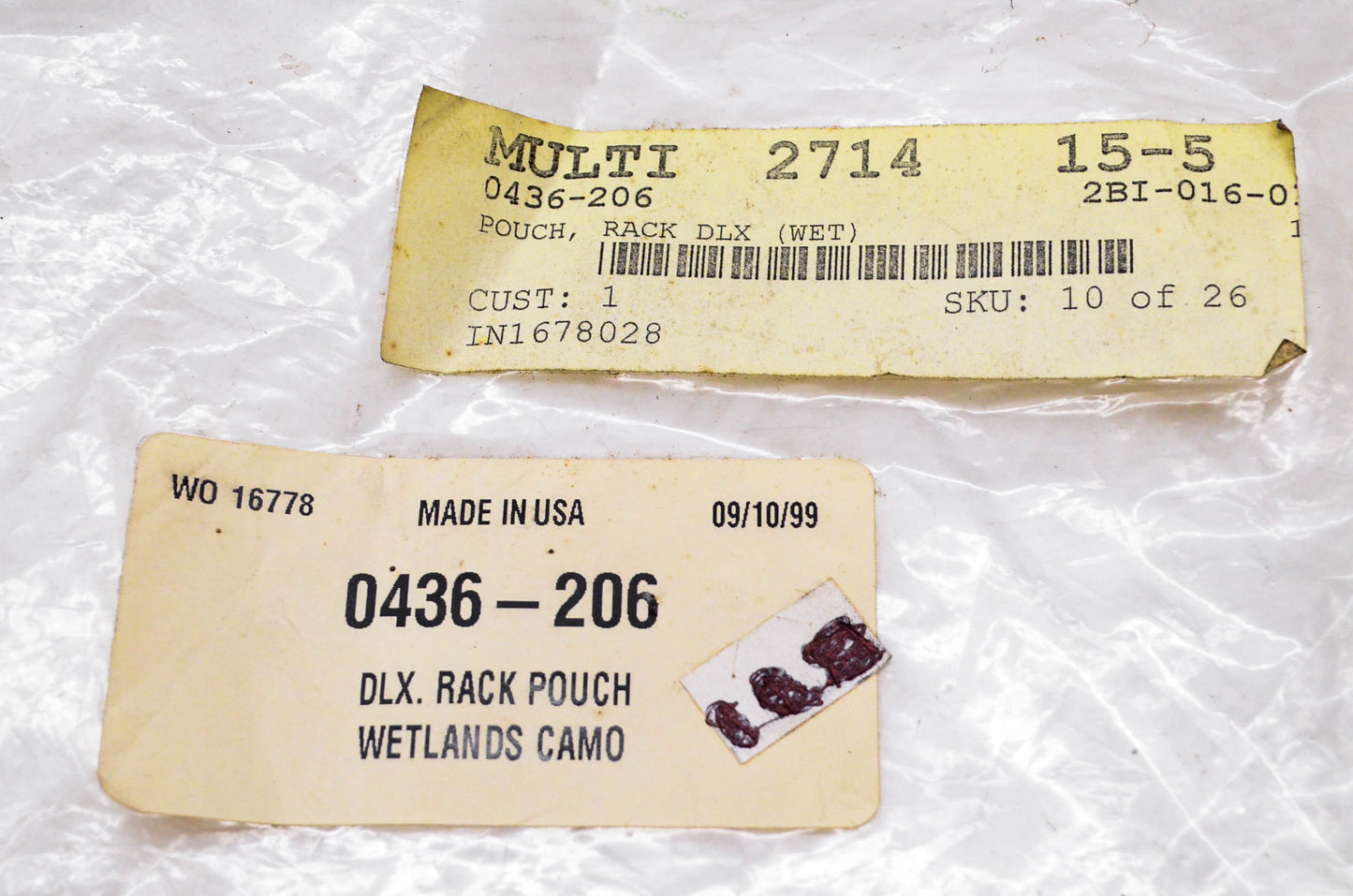 New OEM Arctic Cat 0436-206, WO 16778 Deluxe Rack Pouch NOS