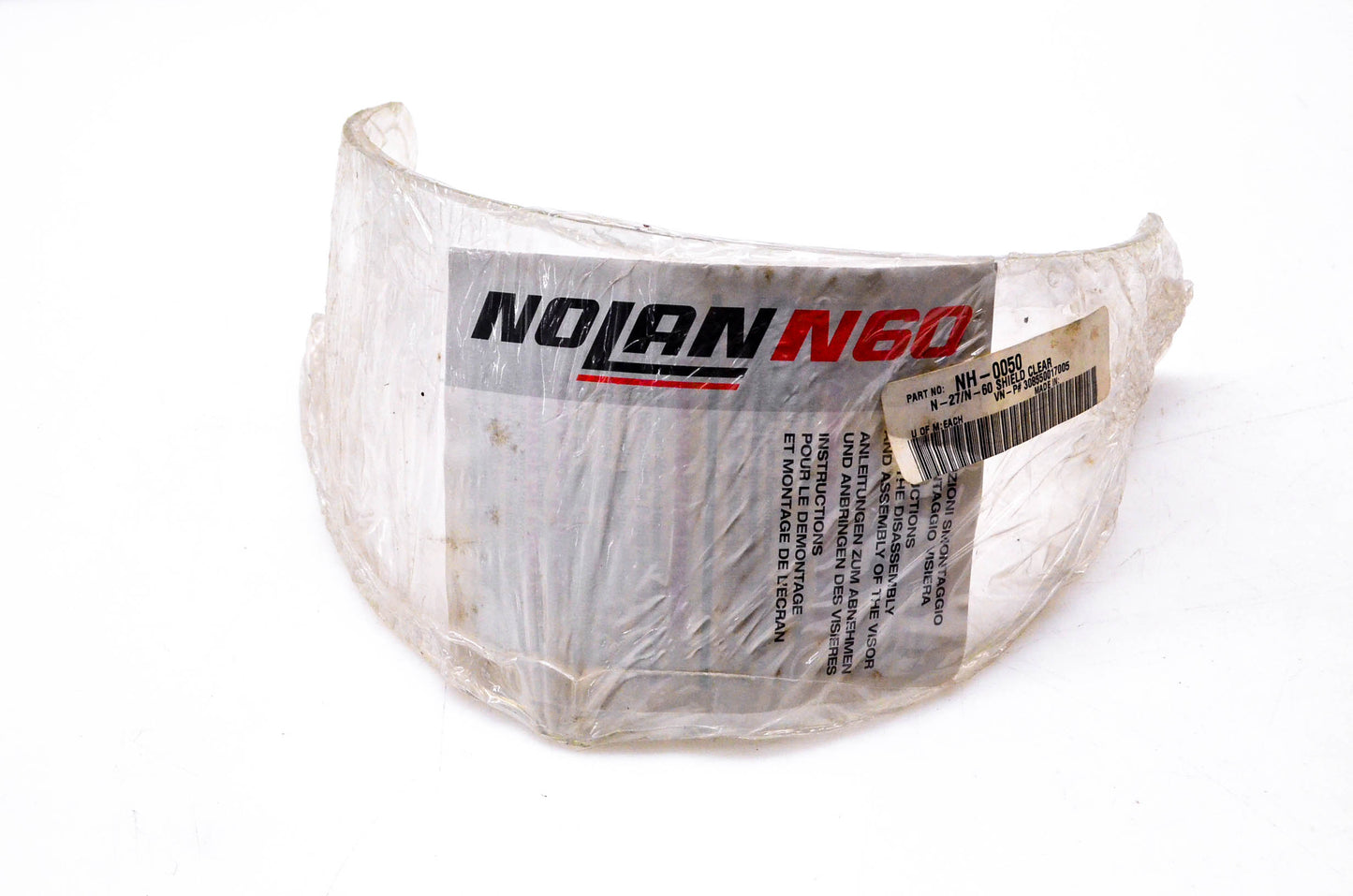 Nolan NH-0050, 308550017005 Clear Helmet Shield N-27/N-60 NOS