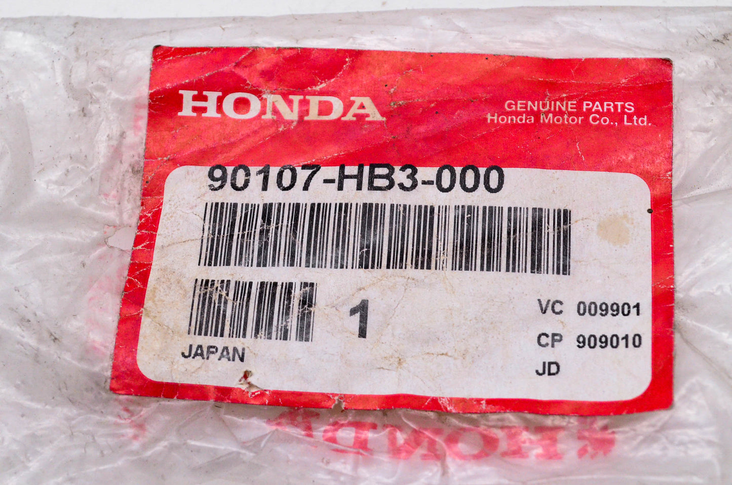 New OEM Honda 90107-HB3-000 Bolt NOS