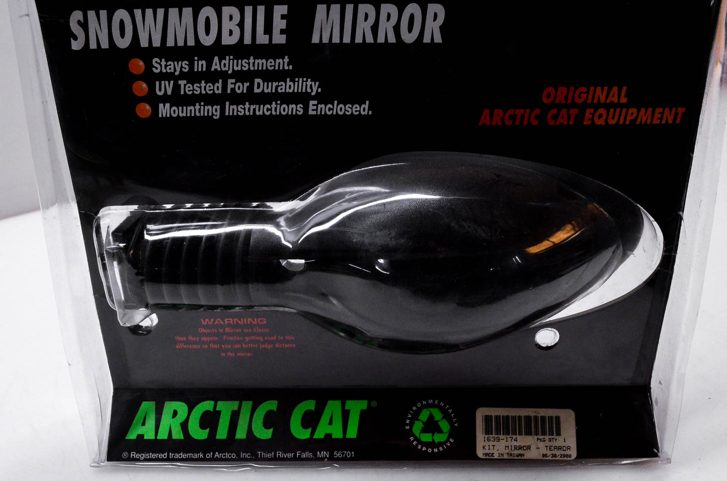 New OEM Arctic Cat 1639-174, 0639-363 Teardrop Mirror Assembly NOS